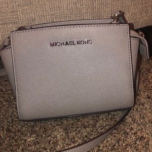Gray Michael Kors small crossbody